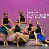 Updated 5-Week (May through June) Class Schedule